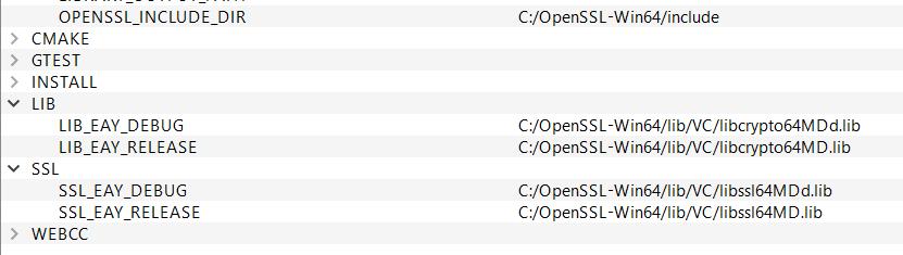 CMake config OpenSSL